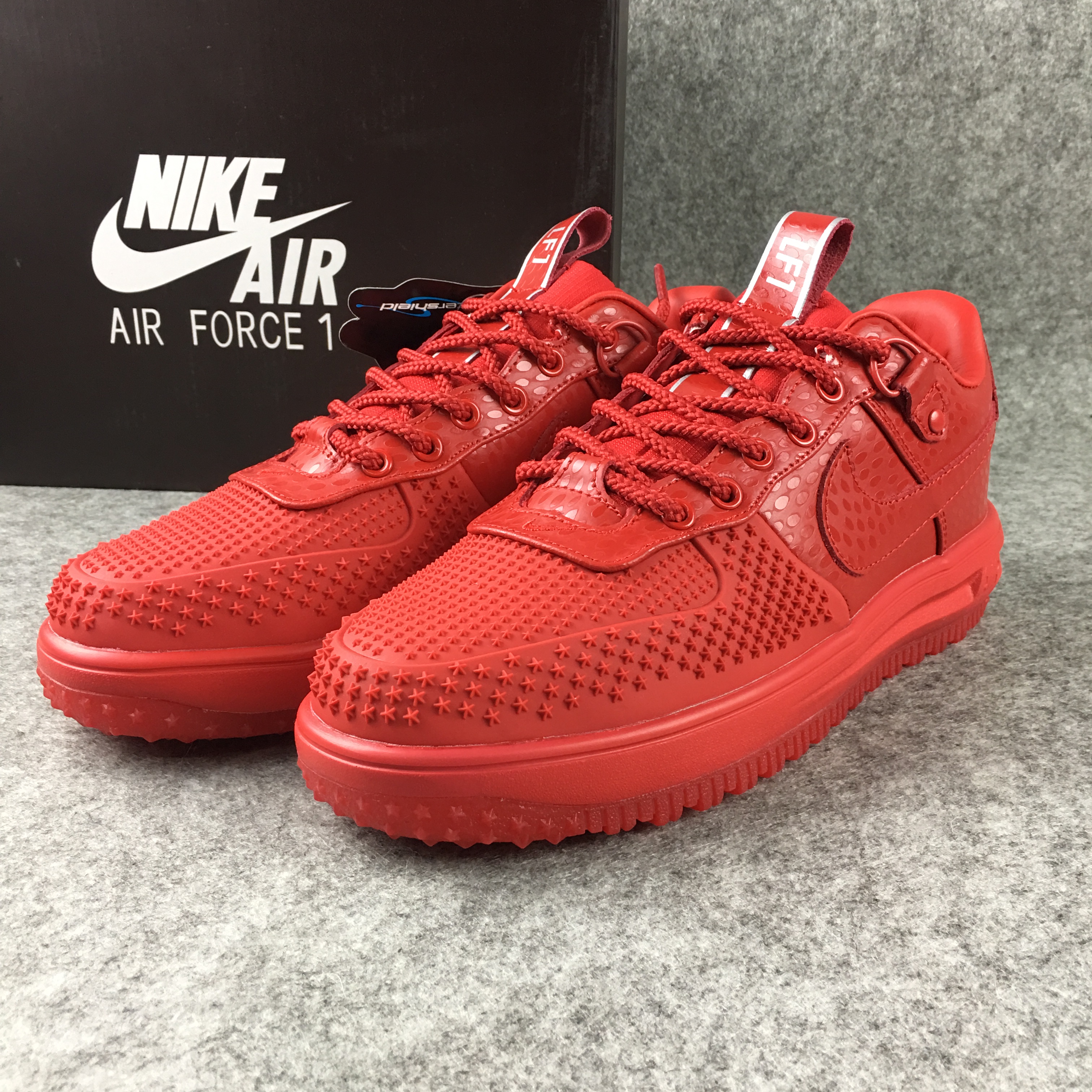 New Nike Lunar Force 1 Low All Red